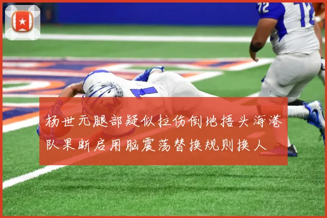 杨世元腿部疑似拉伤倒地捂头海港队果断启用脑震荡替换规则换人